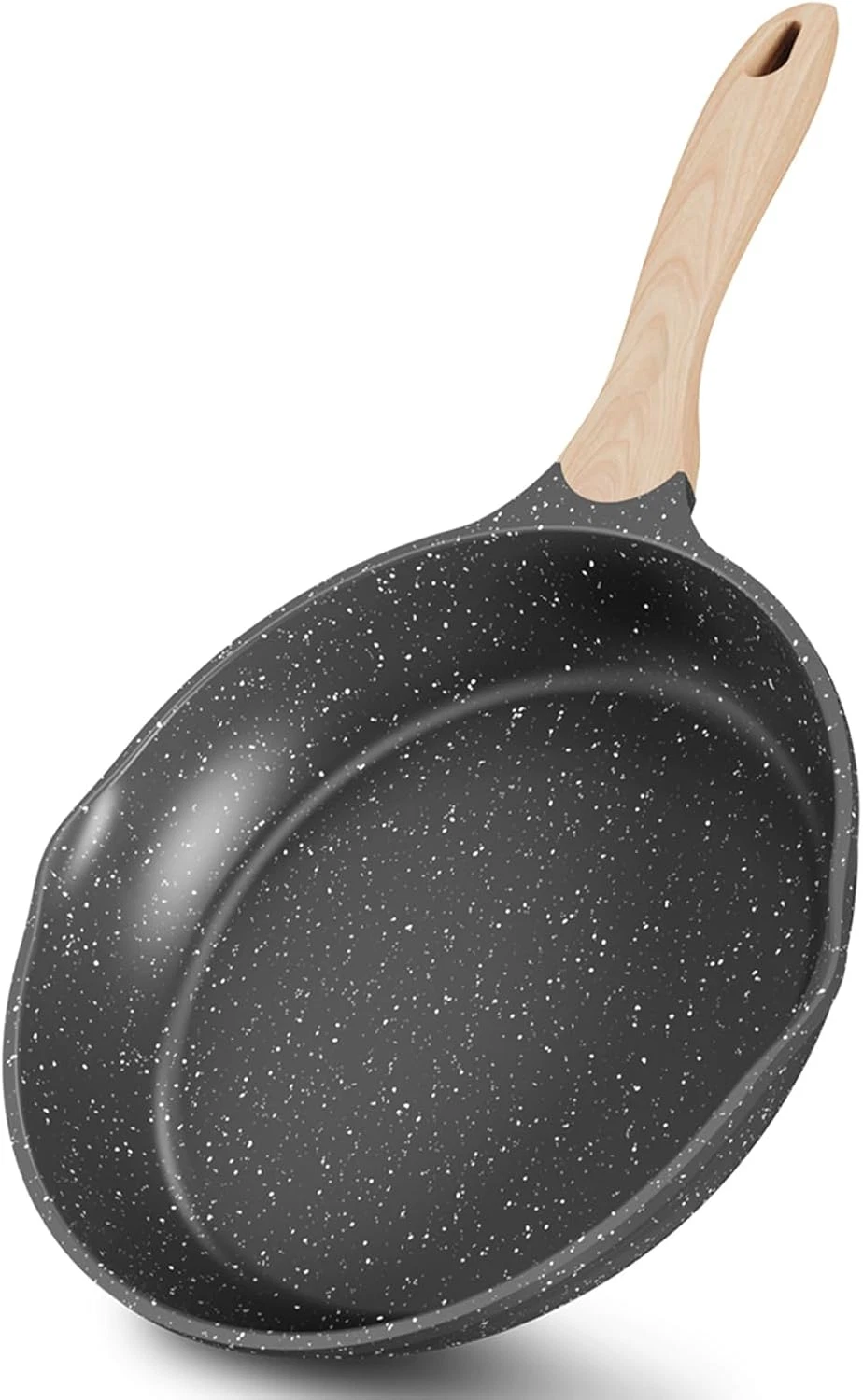 8 Inch Nonstick Frying Pan, Stone Coating Cookware, Nonstick Omelette Pan with H