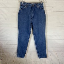 Vtg Wrangler Womens High Waist Bareback Jeans Sz 13/14 Blue Cotton 30x32.5 USA