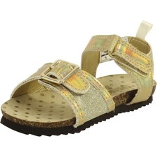 OshKosh B'gosh Toddler Girl's Britt Gold Sparkle Sandals Shoes Sz: 10T