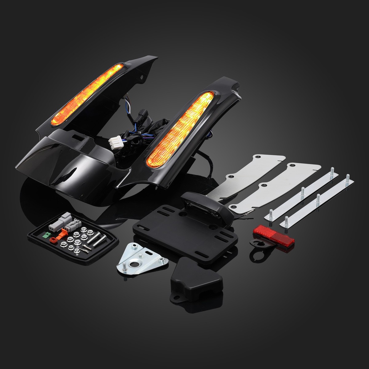 専用！Harley-Davidson ストライダー Rear Fender Extension Fascia LED Light For Harley Road King Glide