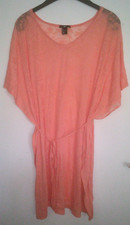 Apricotfarbiges Shirt/Tunika/Minikleid Kurzar...
