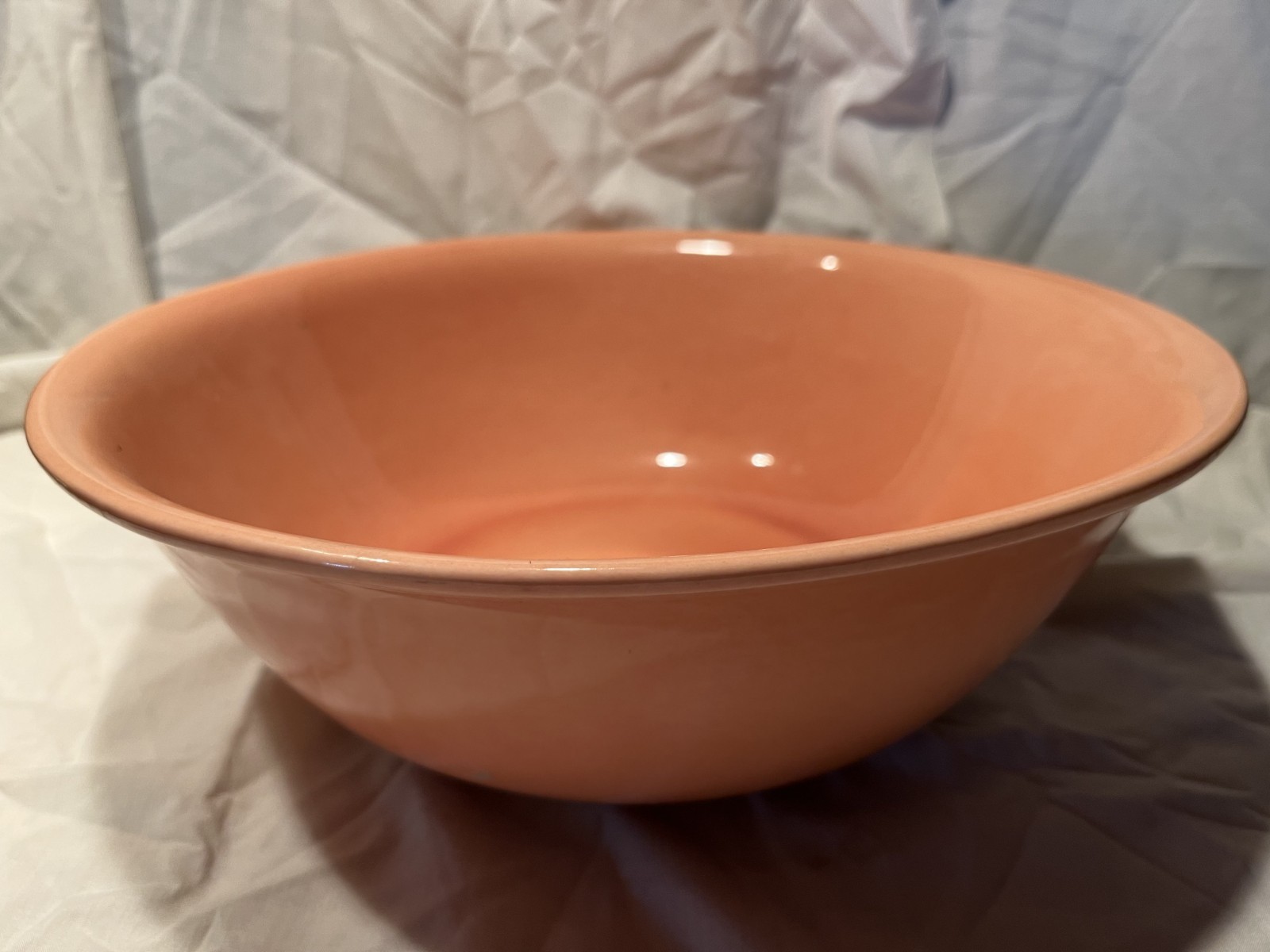 Metlox Poppytrail-COLORSTAX APRICOT LARGE SALAD BOWL, 13"     /$217 eBay Value