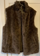 Ladies Gilet Matalan Papaya Faux Fur In Brown Size 16 BNWOT 