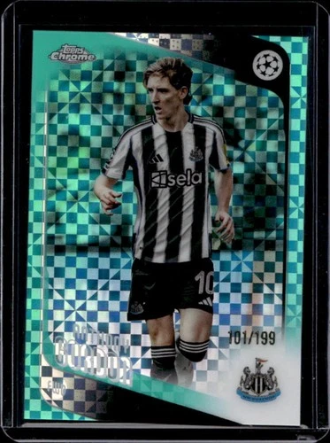 2025-26 Topps Chrome UEFA CC Anthony Gordon Aqua X-Fractor #/199 Newcastle