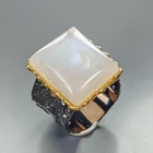 Vintage ring 27 ct Natural Moonstone Ring 925 Sterling Silver Size 8 /R474883