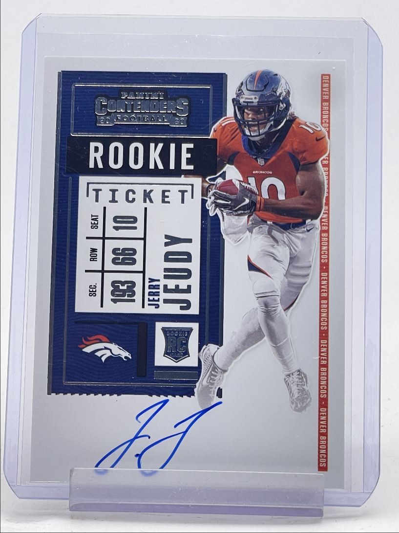 JERRY JEUDY 2020 CONTENDERS ROOKIE TICKET AUTOGRAPH RC AUTO Q5352