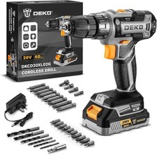 Power Drill Cordless: DEKOPRO 20V Cordless Drills Driver Electric Set Tool