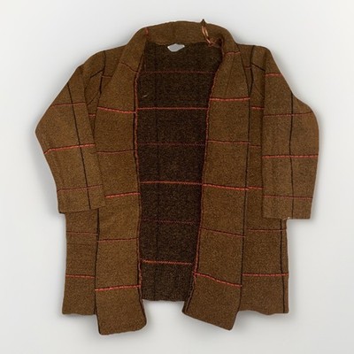 Time Tru Shaw Collard Cardigan Brown XXL Boho Cozy Sweater Western