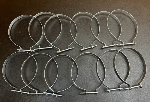 SET OF 12-8 Inch 304 Stainless Steel Hose Clamp Dryer Vent Clamp