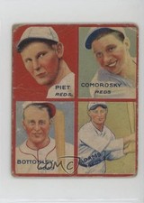 1935 Goudey 4-in-1 R321 Tony Piet Adam Comorosky Jim Bottomley Sparky Adams n8a