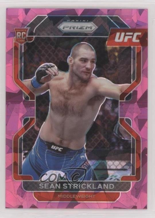 2022 Panini Prizm UFC Pink Ice Prizm Sean Strickland #172 Rookie RC 0b5q