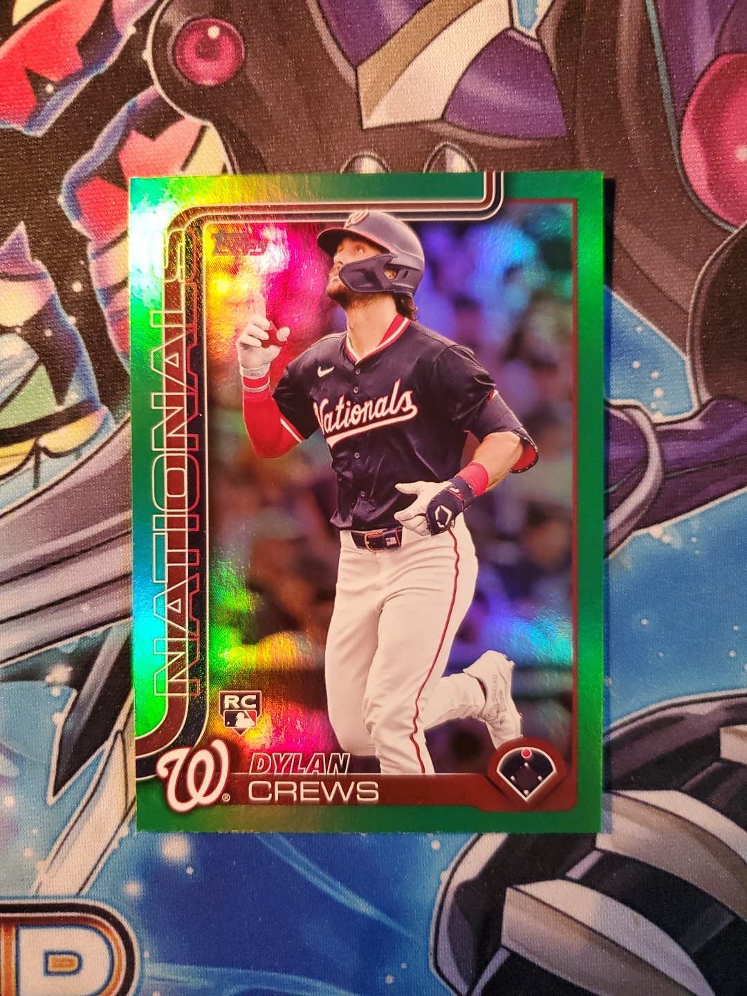 2025 Dylan Crews Topps Series 1 Real One Green Foil /99 #74 RC Rookie Card Nats