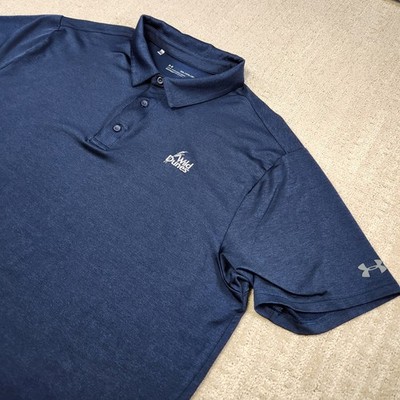Under Armour Playoff Polo Men XXL Wild Dunes Golf Heather Blue Performance