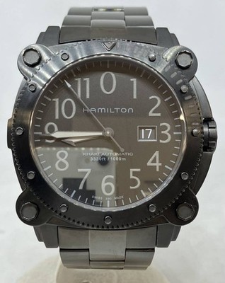 HAMILTON Khaki Below Zero H785850 Datum schwarzes Zifferblatt Automatik Herre...