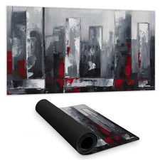 Begin Home Decor C1DM1531Q95QGW 16 x 32 in. Blue Abstract Cityscape Desk Mat ...