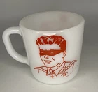 VINTAGE 1966 BATMAN & ROBIN 3+ Inch “Robin” Westfield Milk Glass Mug