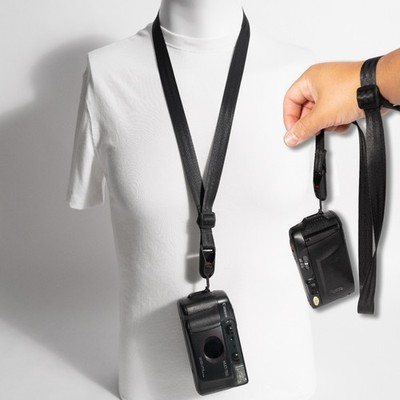 Lanyard Style Pocket Camera Strap Black + Peak Design Anchor  40'' x 3/4''