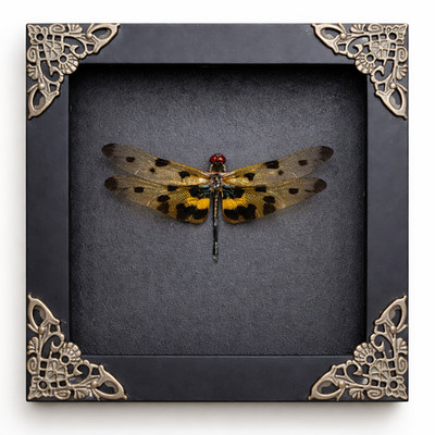 Real Dragonfly Specimen Framed Spread Wings Taxidermy Gothic Art Insect Decor