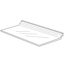 10" x 4" Economy Acrylic Slatwall Shelves