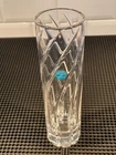 Vintage Tiffany & Co. Crystal Glass Optic Swirl 8" Bud Vase Made in Germany