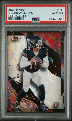 2024 TOPPS FINEST #161 CALEB WILLIAMS REFRACTOR PSA 10