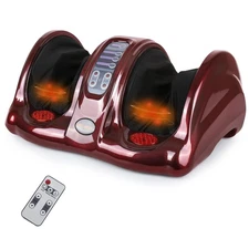 Red Shiatsu Foot Massager with Heat For Circulation & Pain Relief & Heat Therapy