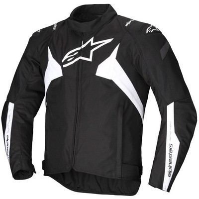 Alpinestars T-Jaws V4 Waterproof Jacke Schwarz / Weiss Motorrad Textiljacke