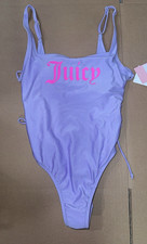 Y2K jUICY Couture PURPLE ONE PIECE SWIM SUIT WOMENS SIZE SMALL NEW