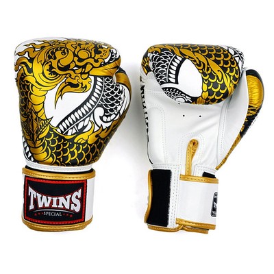 Zwillinge Nagas Muay Thai Boxhandschuhe BGVL4 weiß-gold
