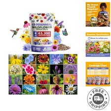 Attract Pollinators with Our 4 oz Wildflower Seed Mix - 63,200+ Perennial Blooms 107.88 per gallon