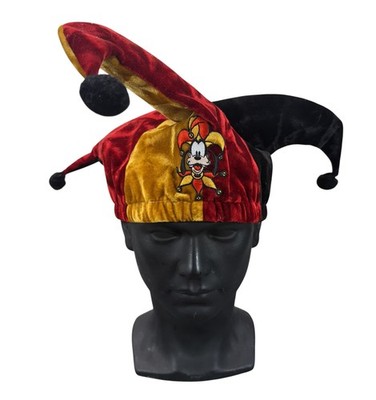 Goofy's Hat Co Goofy Jester Hat Adult Large Multicolor Velvet Disney Parks
