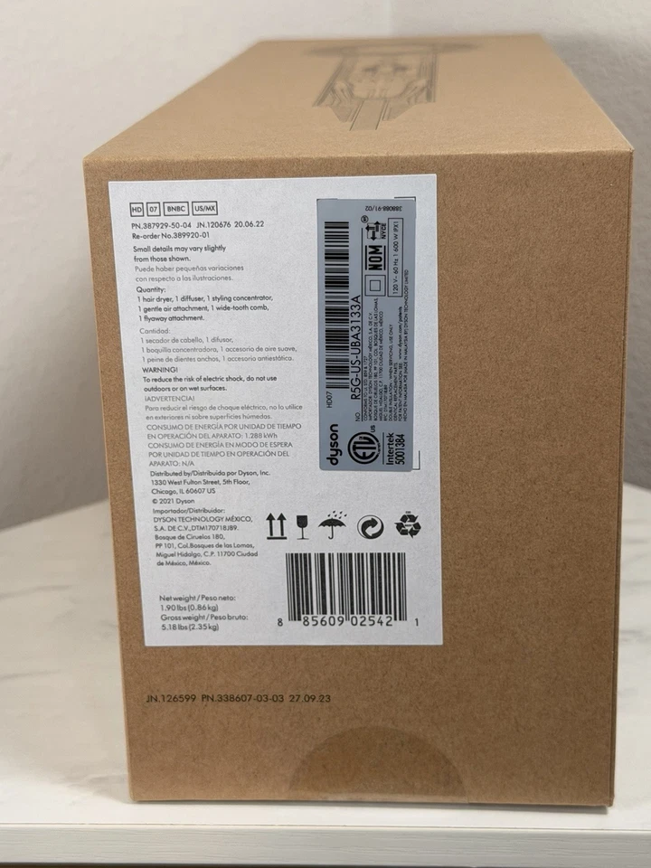 Dyson Supersonic Hair Dryer Copper/Nickel | Brand New Sealed | 5 Attachments|FS - Image 3 of 4