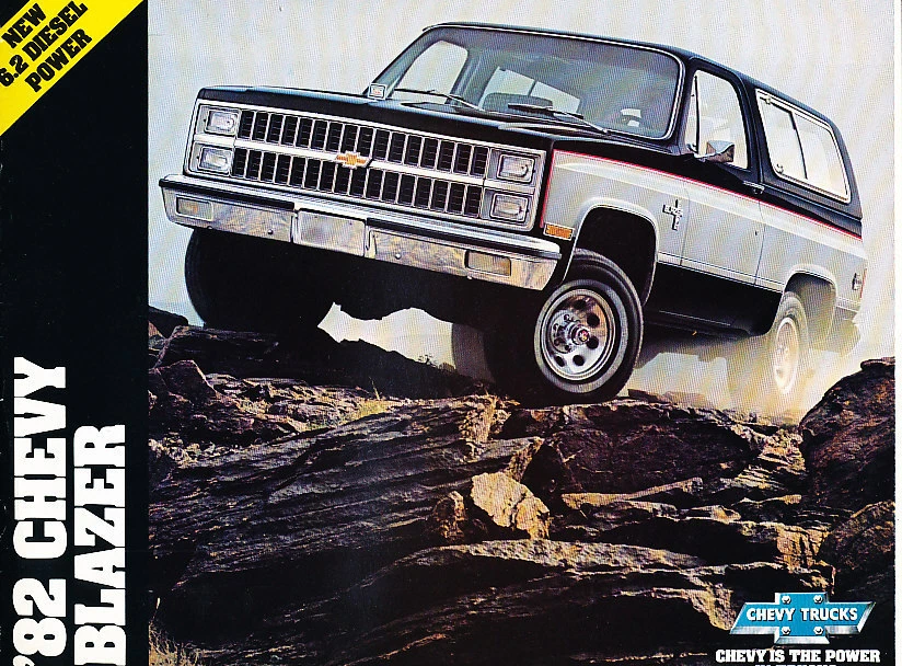 Folleto de ventas de concesionarios de automóviles originales Chevrolet Blazer blazer 1982 Folleto de ventas de concesionarios de automóviles originales Chevrolet Blazer