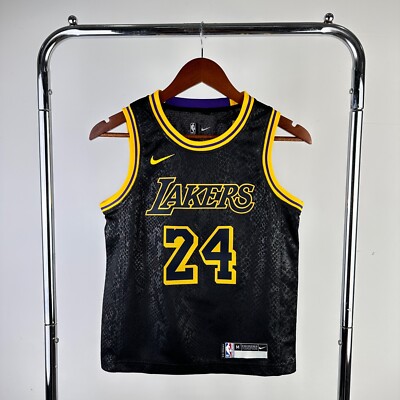 KOBE BRYANT #24 YOUTH L LA LAKERS BLACK JERSEY BASKETBALL JORDAN CURRY