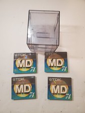 TDK Digital Audio MiniDisc Japan MD-XG74 NOS Individually Sealed 4 PACKS w/ Case