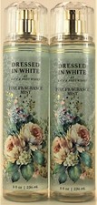 QTY 2 - Bath  Body Works DRESSED IN WHITE Fine Fragrance Body Mist Spray 8Oz