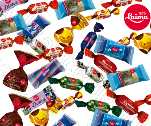 Laima Latvian Chocolate Candies – Assorted with Almonds, Cream & Nuts - Various - Picture 2 of 3