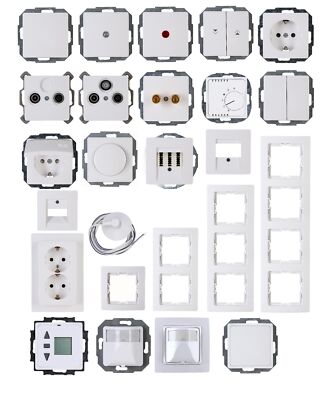 Kopp Paris HK05 arktisweiß Schalter LED Dimmer Steckdose Rahmen Anten Sat Taster