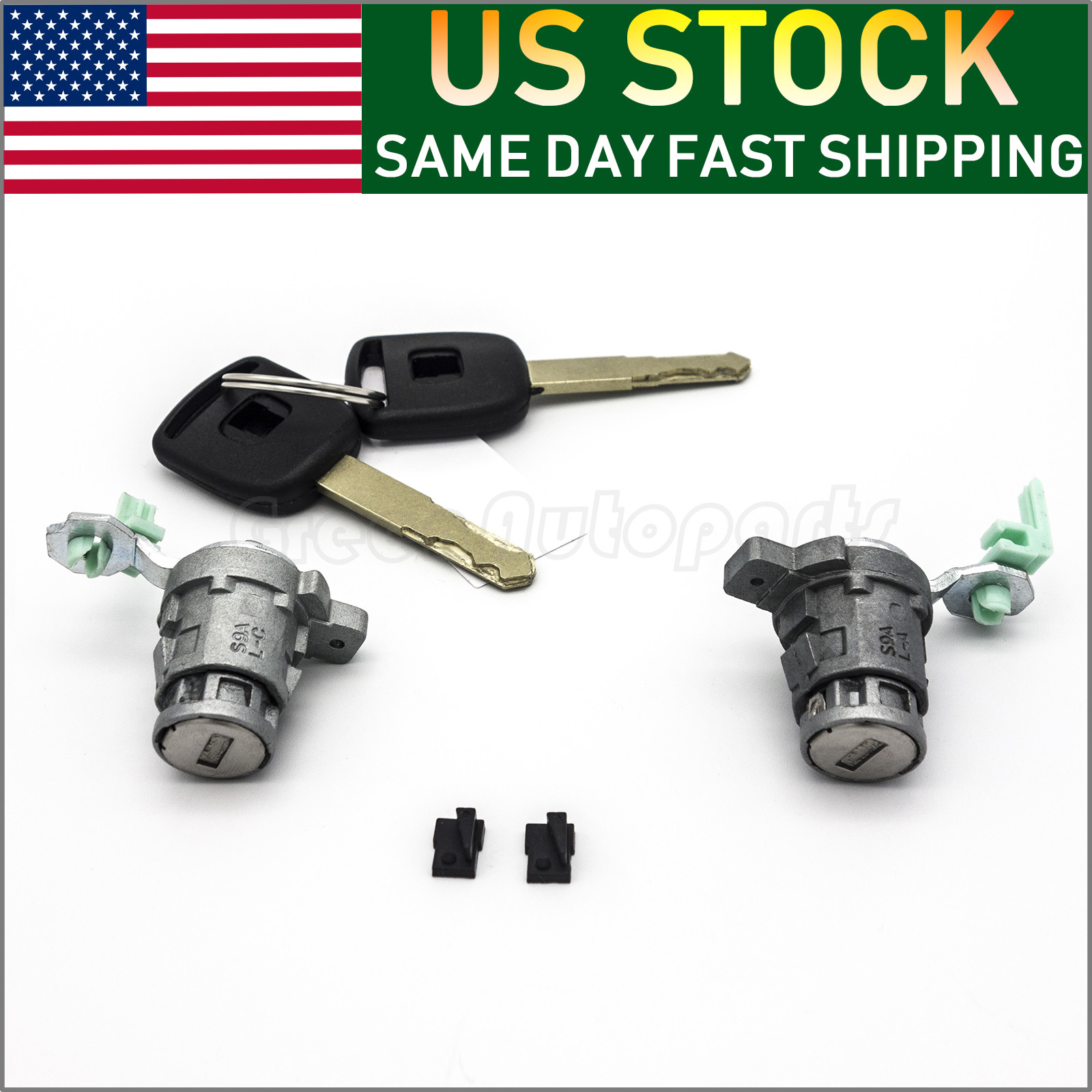 New Door Lock Cylinder Front Set Kit With 2Keys For Honda Odyssey 1999-2004 L/R