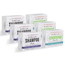 J.R.LIGGETT’S Tea Tree & Hemp Oil Shampoo Bar - Conditioner Bar | 6 Pack