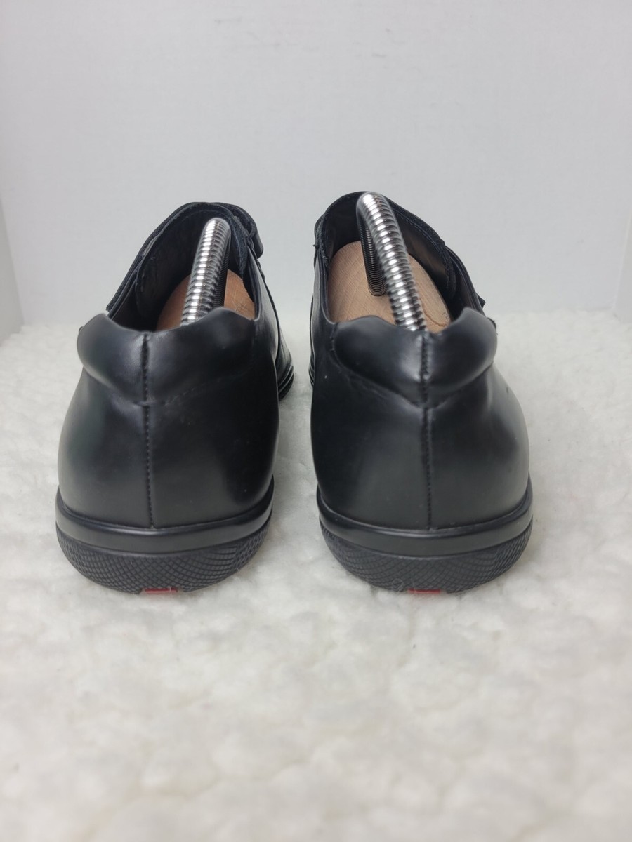 Prada Sport Mens Shoes Size 8.5 Black Leather Double