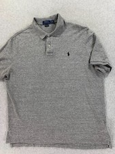 Polo Ralph Lauren Classic Solid Cotton Short Sleeve Polo Shirt Men's XL Gray