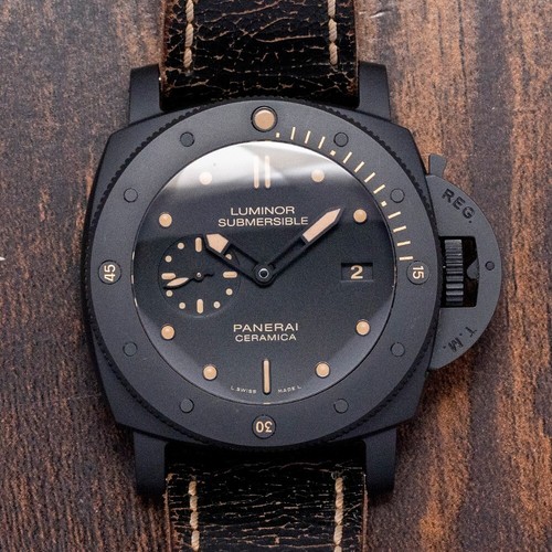 2010s Panerai Luminor Submersible Black Ceramic 47mm Automatic PAM00508