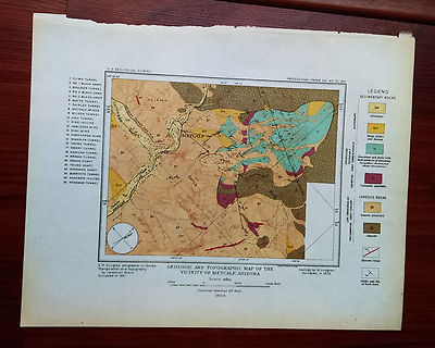 1904 USGS Geologic and Topographic Map Vicinity of Metcalf Arizona Rocks