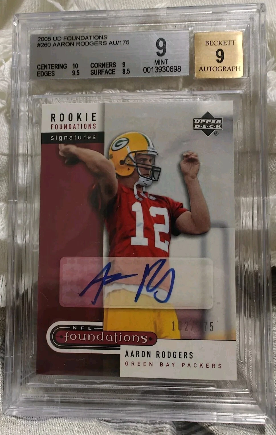 Aaron Rodgers Upper Deck Foundations Signature Foundations #SFAR Base