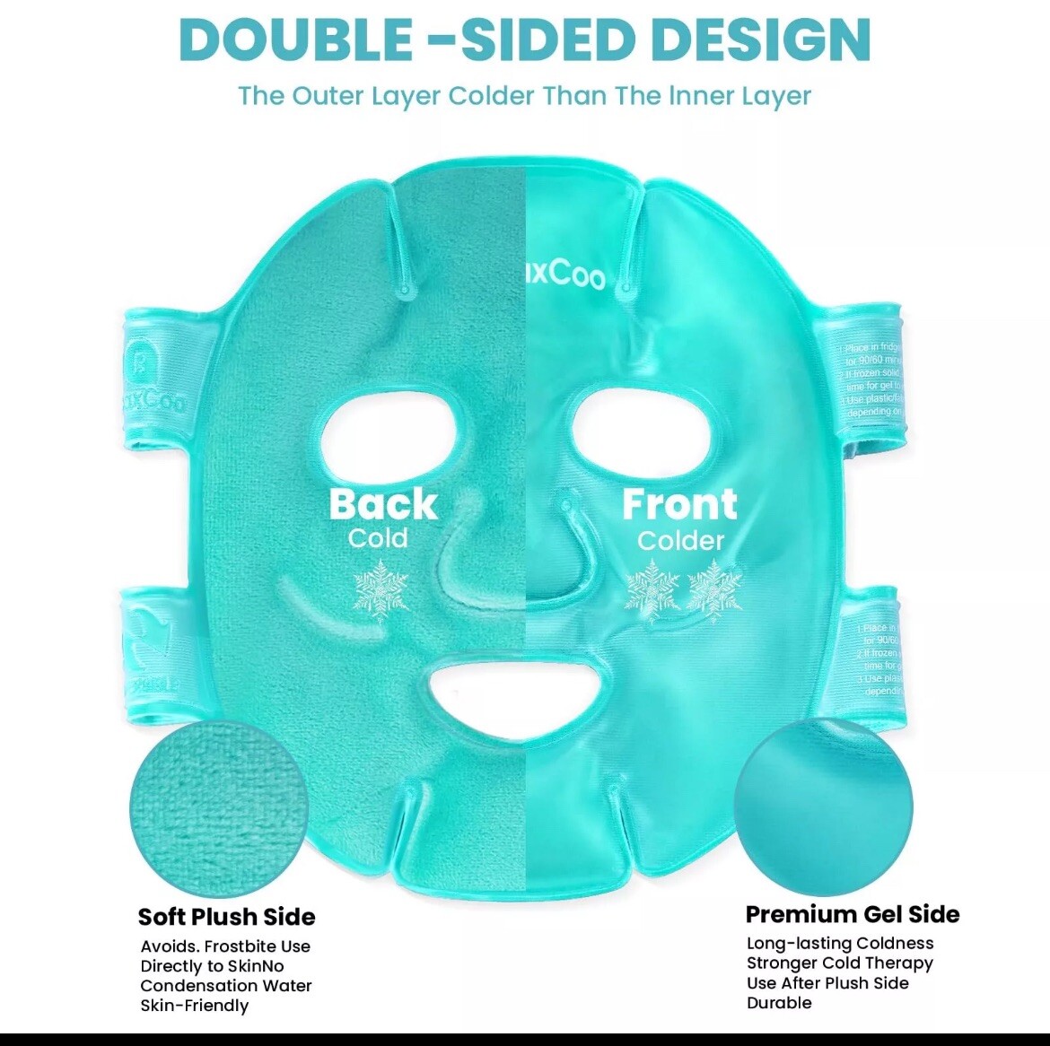 Eye Mask Ice Pack Reduce Face Puff Dark Circles Gel Hot Cold Compress-image