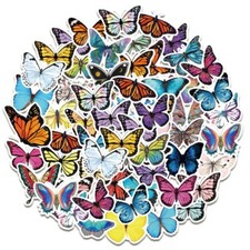 50 Butterfly Sticker Bomb Pack Stickers For Laptops Water Bottles Hydroflasks