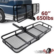 60 x 20 x 5 Folding Cargo Carrier Hitch Mount Cargo Rack Carrier For SUV Travel
