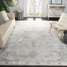 SAFAVIEH Brentwood Collection BNT802F Grey / Ivory Rug