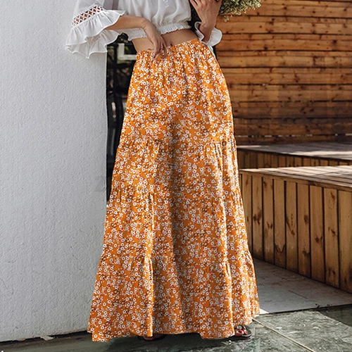 Pantalones largos informales de pierna ancha para mujer Pantalones culottes lisos sueltos - Imagen 23 de 30